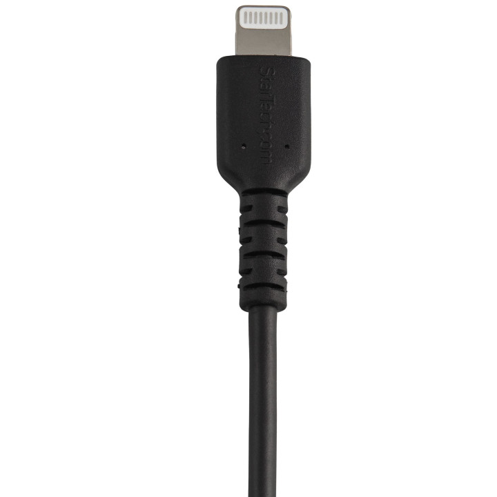 StarTech.com Câble USB-A vers Lightning Noir Robuste 30cm - Câble de Charge/Synchronisation de Type A vers Lightning en Fibre