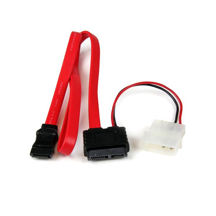 StarTech.com Câble Adaptateur Slimline SATA vers SATA avec Alimentation LP4 - 50 cm