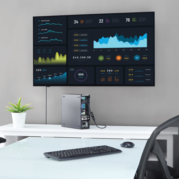 StarTech.com Adaptateur DisplayPort vers HDMI - Convertisseur Vidéo DP Actif 4K 30Hz vers HDMI - Câble d'Adaptation pour Moni